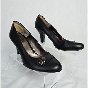 Sofft Leather Pumps Women's 10 m Black Kitten 2.9" Heel